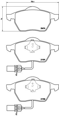 Front brake pad set disc - pad,