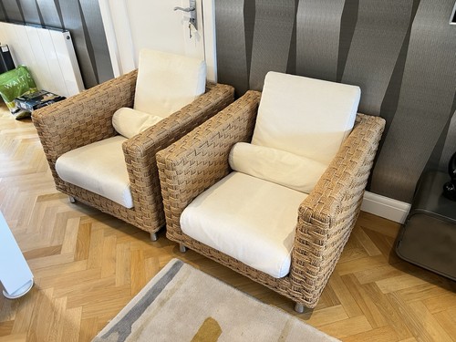 Pair wicky chairs - pair, of