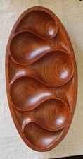 Vintage Danish mcm Carved Teak