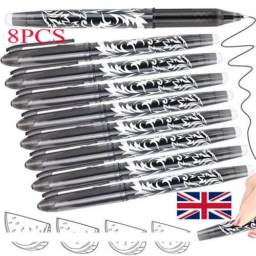 Black erasable pens rub - 8x,
