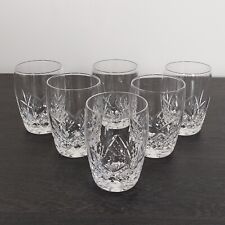 Stuart Crystal Canterbury Whiskey Tumblers x6 Glasses Barrel Shaped 8.4cm Signed