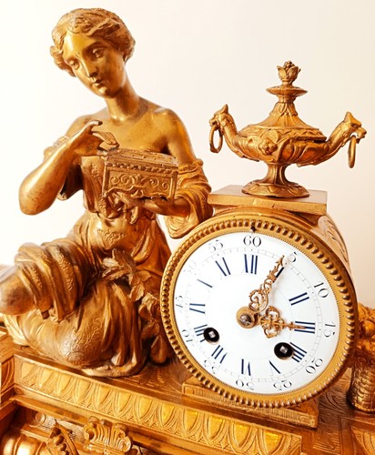 Antique french gilt mantel - antique,
