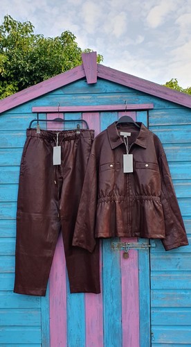 Zara faux leather blazer and - leather,