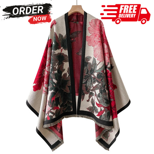 Ladies women knitted cape - ladies,