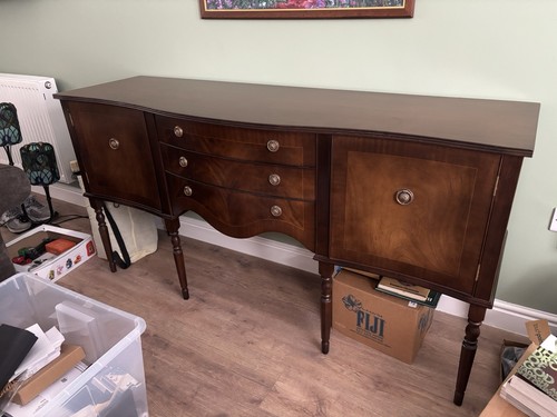 Edwardian bow front sideboard - front,