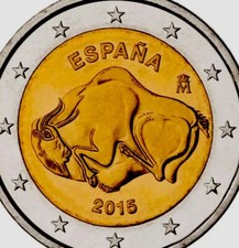 Spain Coin 2€ Euro 2015 Commemorative Altamira Caves Paintings New UNC From Roll