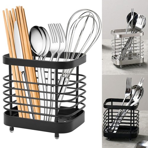 Stainless steel cutlery holder - steel,