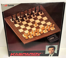 SAITEK President Kasparov Electronic Chess Computer & Pieces Complete GWO F/GC+