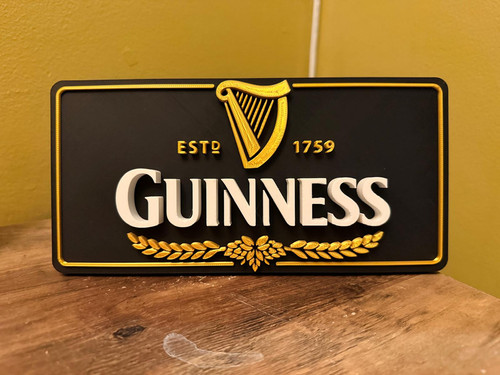 Guinness style printed wall - style, 3d