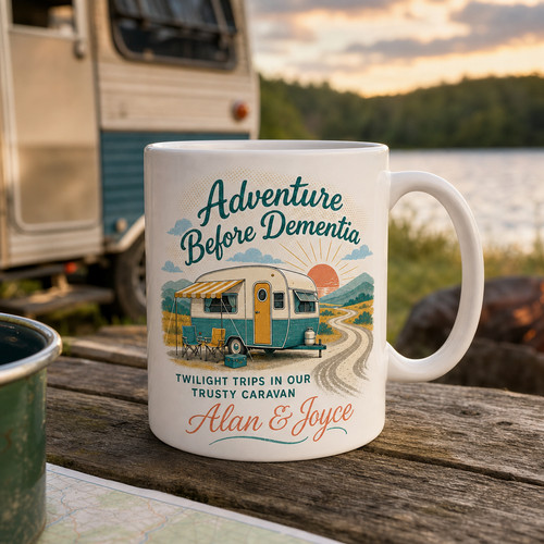 Personalised caravan mug - personalised,