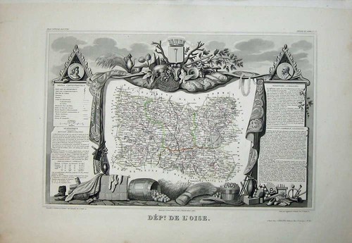 Original old antique print - original,