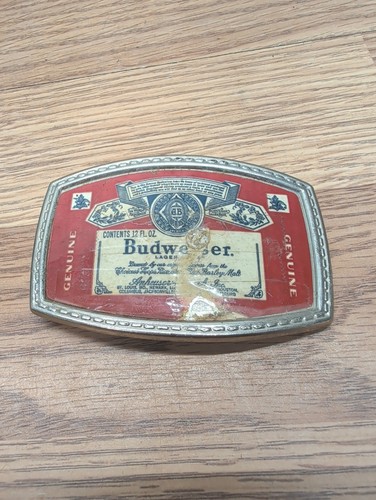 Vintage belt buckle - vintage, budweiser