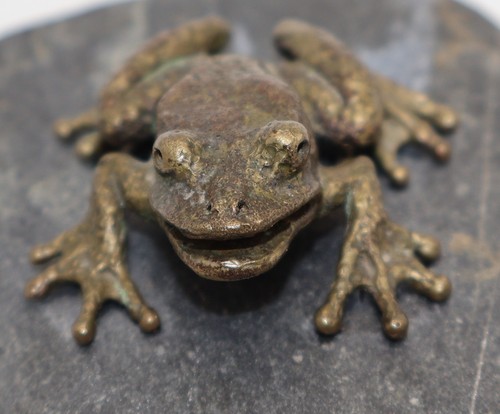 Vintage brass frog - brass, on