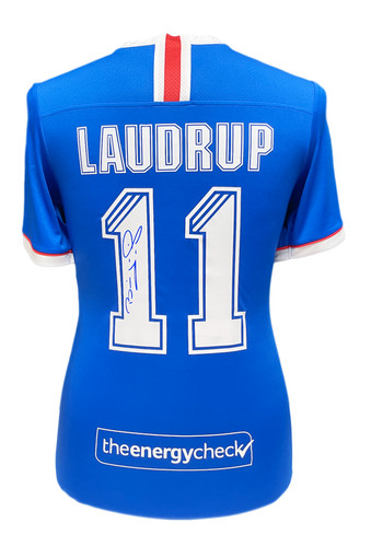 Brian laudrup signed glasgow - signed,