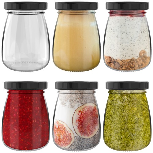 Heftman small glass jars with - heftman,