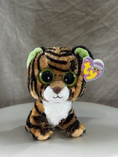 TY Beanie Boo Boos Animal Plush Kids Soft Toy Stripes The Tiger (2013) 6" VGC