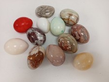 Polished Stone Decorative Eggs Bundle - Mixed Gemstone Ornaments