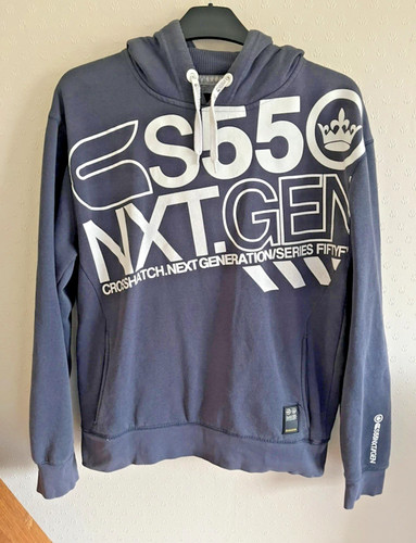 Crosshatch blue hoodie jumper - crosshatch,