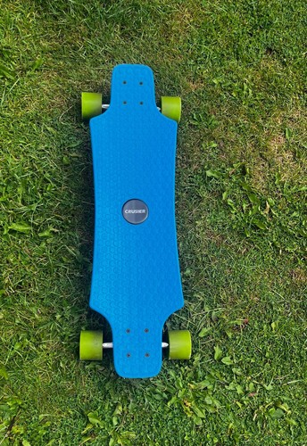 Blue cruiser longboard - cruiser, longboard,