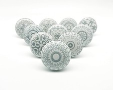 Grey knobs vintage shabby - grey,