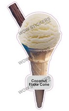 Ice cream van sticker Coconut