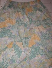 VINTAGE PAIR OF 64"WX53"L" POLYESTER+COTTON LINED FLORAL CURTAINS  