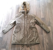 River Island Khaki Parka Faux