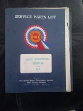 BMC Service Parts List Light Commercial Vehicles Type EA