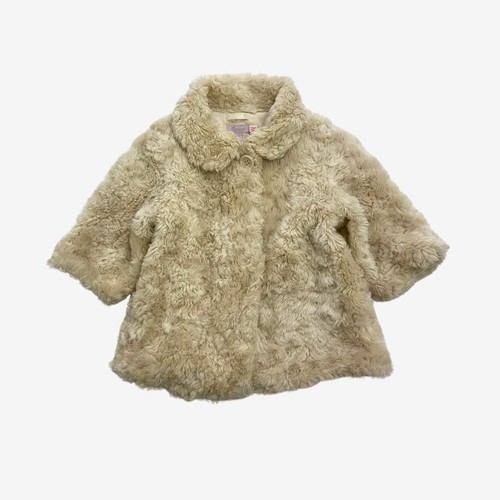 Monsoon girls cream furry coat - monsoon,