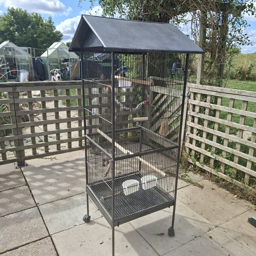 Large metal bird cage - cage,