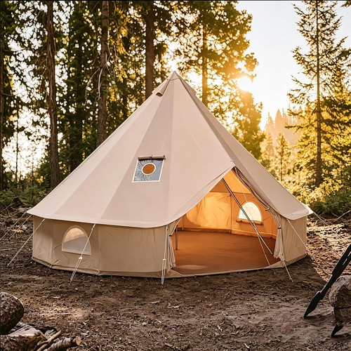 Canvas bell tent 4ft - tent, 5m/16.4ft