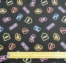 Black Cotton Fabric White