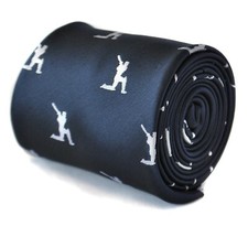 Navy Mens Tie with embroidered