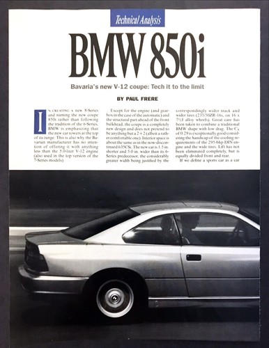 1990 bmw 850i - road, test
