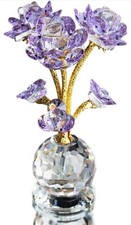 QFkris Purple K9 Crystal Roses