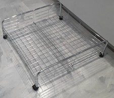 UNDERBED METAL SHOE/STORAGE BASKET ON CASTORS (59 x 60 X 21cm) COLLECTION ONLY