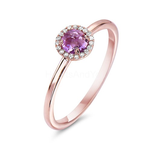 6ct round cut natural pink - 0.6ct,