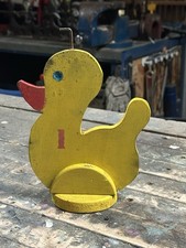 Vintage Wooden Fairground Hook A Duck Retro Carnival Game Nice Patina Decorative