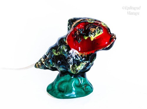 Vallauris fish shell lamp - vallauris,