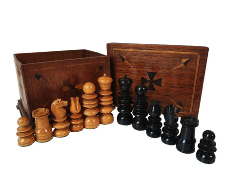 Antique chess set george - set, st