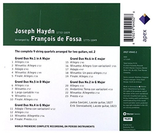 Haydn arr fossa complete - arr., de