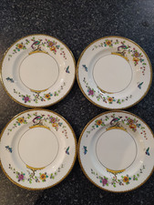 4 x  CROWN STAFFORDSHIRE BIRD OF PARADISE/FLOWERS TEA  PLATES (4)