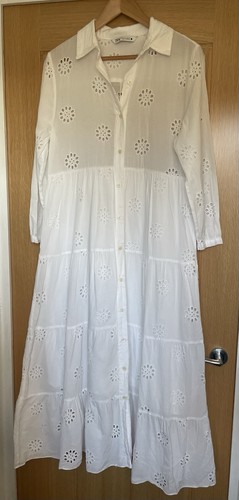 Zara white cotton maxi summer - zara,