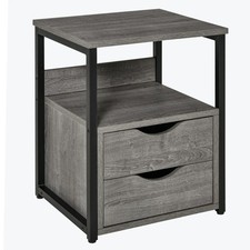 HOMCOM End Table Bedside Desk