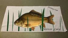 Mirror Carp Angling hand towel personalised with name or club