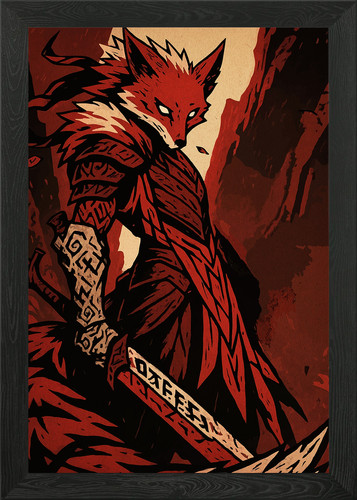 Fox warrior with - fox, sword