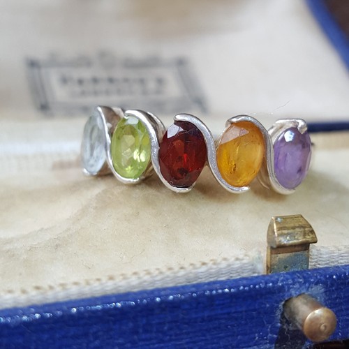 Sterling silver ring - ring, amethyst
