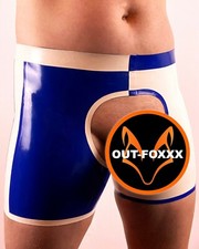 Open Crotch Latex Rubber Chap Shorts (Various Sizes)
