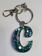Handmade Resin Keyring Initial C