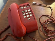 Vintage Push Button GEC Red Telephone / Phone GEN 87 TEU 243000 1980s